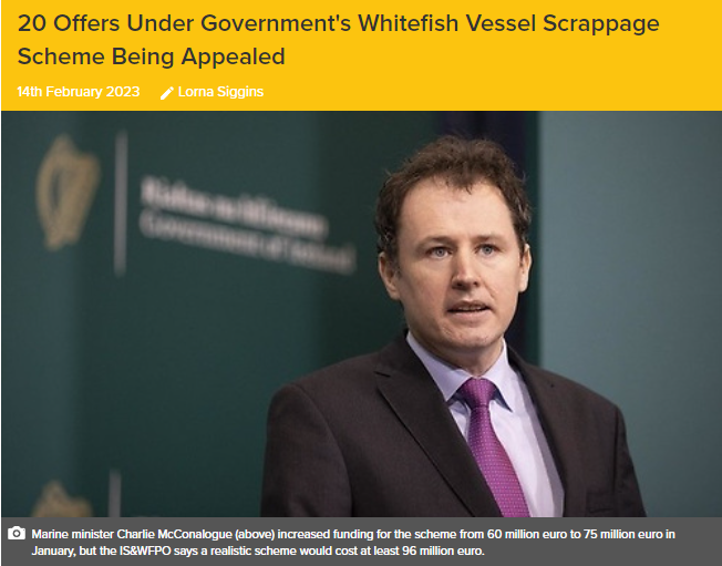 20 Offers Under Government’s Whitefish Vessel Scrappage Scheme Being Appealed