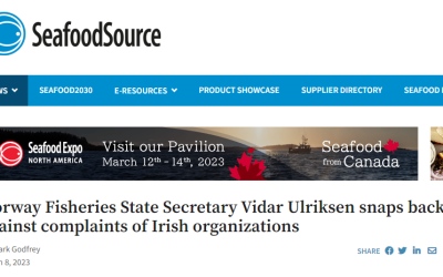 Norway Fisheries State Secretary Vidar Ulriksen snaps back against complaints of Irish organizations