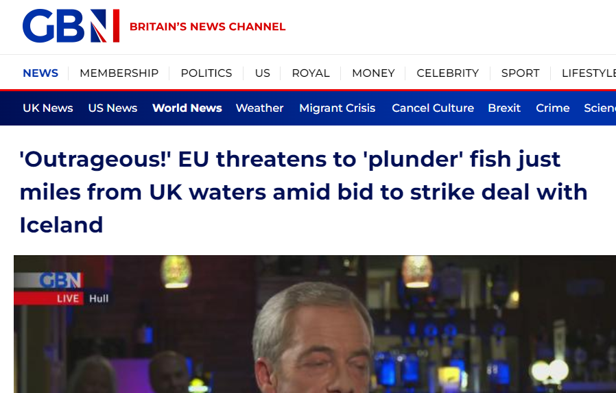GBN: ‘Outrageous!’ EU threatens to ‘plunder’ fish just miles from UK waters amid bid to strike deal with Iceland