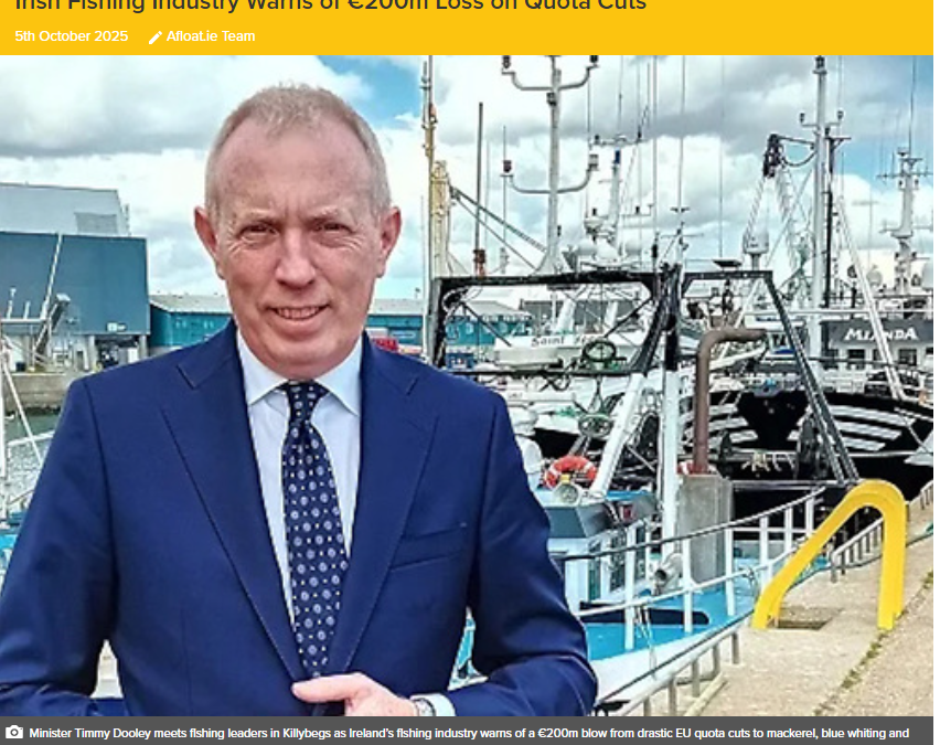 Irish Fishing Industry Warns of €200m Loss on Quota Cuts