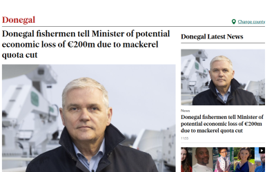 Irish Independent: Donegal fishermen tell Minister of potential economic loss of €200m due to mackerel quota cut