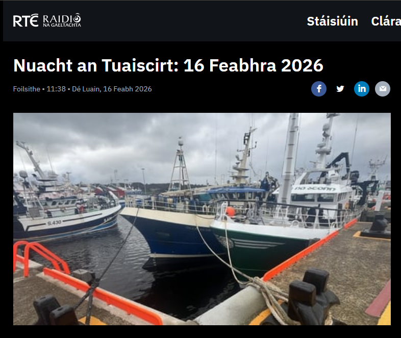 Nuacht RTE Raidió na Gaeltachta: Chéad Chruinniú an Tascfhórsa